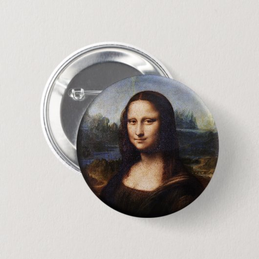 Mona Lisa & Leonardo da Vinci / Vintag Italien Button (Vorne & Hinten)