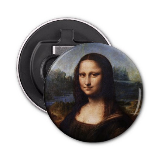 Mona Lisa & Leonardo da Vinci / Vintag Italien Flaschenöffner (Vorderseite)