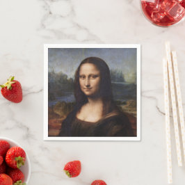 Mona Lisa & Leonardo da Vinci / Vintag Italien Serviette