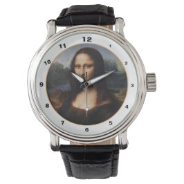 Mona Lisa & Leonardo da Vinci / Vintag Italien Wat Armbanduhr