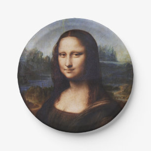 Mona Lisa & Leonardo da Vinci / Vintages Italien Pappteller