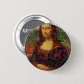 Mona Lisa Lettuce Vegane Kunstparadies Button (Vorne & Hinten)