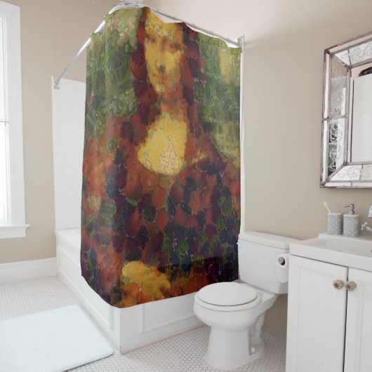 Mona Lisa Lettuce Vegane Kunstparadies Duschvorhang (Beispiel)