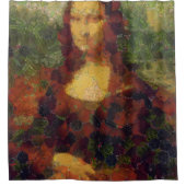 Mona Lisa Lettuce Vegane Kunstparadies Duschvorhang (Vorderseite)