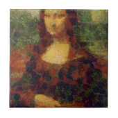 Mona Lisa Lettuce Vegane Kunstparadies Fliese (Vorderseite)