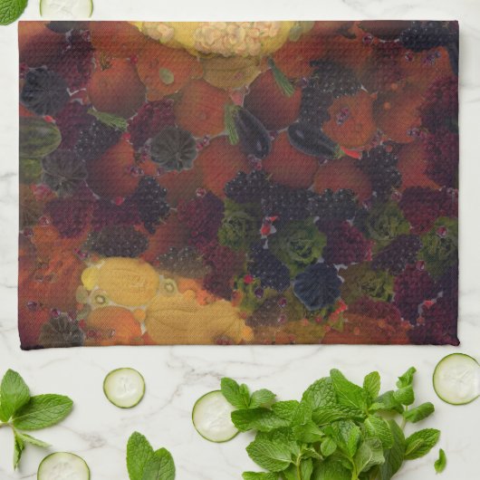 Mona Lisa Lettuce Vegane Kunstparadies Geschirrtuch (Gefaltet)