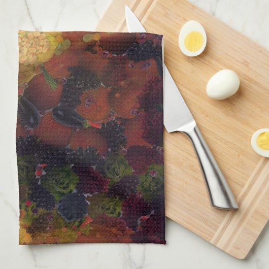 Mona Lisa Lettuce Vegane Kunstparadies Geschirrtuch (Viertel Falte)