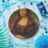 Mona Lisa Lettuce Vegane Kunstparadies Pappteller (Party)
