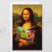 Mona Lisa Lieben Gemüse Briefpapier (Vorne/Hinten)