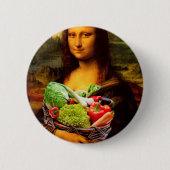 Mona Lisa Lieben Gemüse Button (Vorderseite)