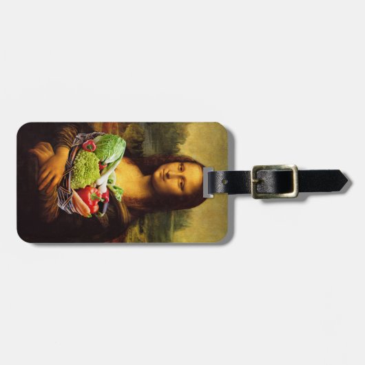 Mona Lisa Lieben Gemüse Gepäckanhänger (Vorderseite horizontal)