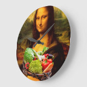 Mona Lisa Lieben Gemüse Große Wanduhr (Winkel)