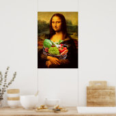 Mona Lisa Lieben Gemüse Poster (Küche)