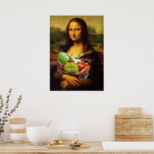 Mona Lisa Lieben Gemüse Poster (Küche)