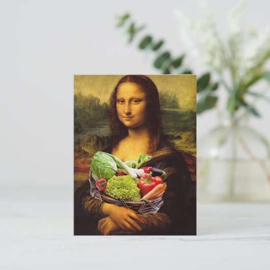 Mona Lisa Lieben Gemüse Postkarte (Stehend Vorderseite)