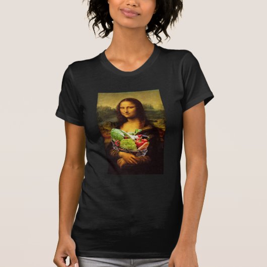Mona Lisa Lieben Gemüse T-Shirt (Vorderseite)