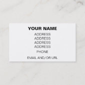 Mona Lisa Lieben Gemüse Visitenkarte (Rückseite)