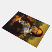 Mona Lisa Lieben Giraffes Fußmatte (Schrägansicht)