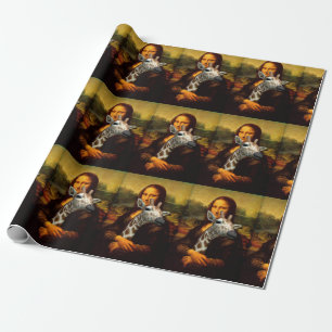Mona Lisa Lieben Giraffes Geschenkpapier