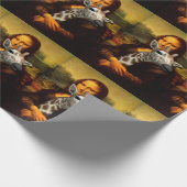 Mona Lisa Lieben Giraffes Geschenkpapier (Ecke)