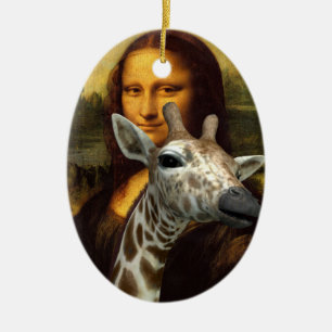 Mona Lisa Lieben Giraffes Keramik Ornament