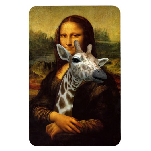 Mona Lisa Lieben Giraffes Magnet (Vertikal)