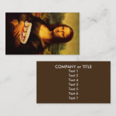Mona Lisa Lieben Panini Visitenkarte (Vorne/Hinten)