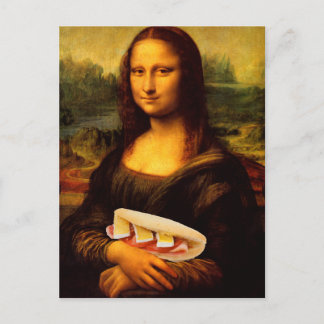 Mona Lisa Lieben Paninis Postkarte