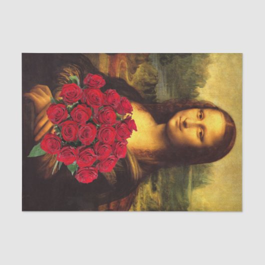 Mona Lisa Lieben Rose Seidenpapier (Vorderseite)
