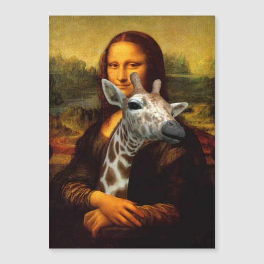 Mona Lisa Lieben Sweet Giraffes Magnetkarte (Vorderseite)