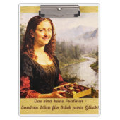 Mona Lisa liebt Pralinen Klemmbrett (Vorderseite)