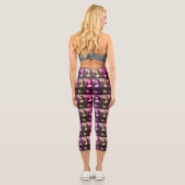 Mona Lisa Lila Pink Chocolate Capri Leggings (Rückseite)
