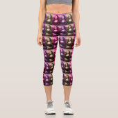 Mona Lisa Lila Pink Chocolate Capri Leggings (Vorderseite)