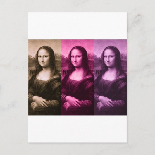 Mona Lisa Lila Pink Chocolate Postkarte (Vorderseite)