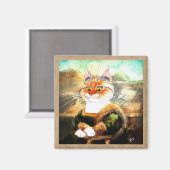 Mona Lisa Löffel Katzenmagnet Magnet (Vorderseite/Rückseite)
