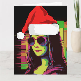MONA LISA LUSTIGE WEIHNACHTS-Grußkarte Karte