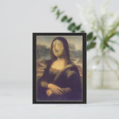 Mona Lisa Lustiges Gesicht Postkarte (Stehend Vorderseite)