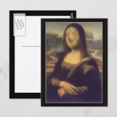Mona Lisa Lustiges Gesicht Postkarte (Vorne/Hinten)