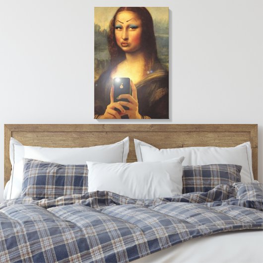 Mona Lisa macht mit Make-up Da Vinci ein lustiges Leinwanddruck (Insitu (Schlafzimmer))
