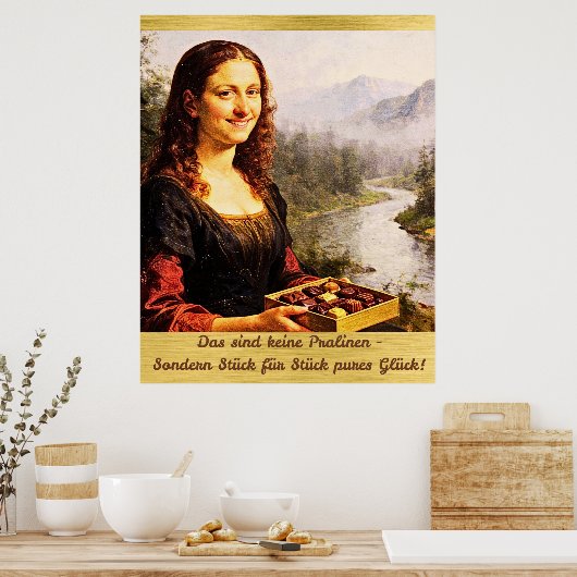 Mona Lisa mag Pralinen Poster (Küche)