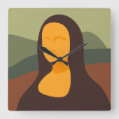 Mona Lisa Malerei Kunst-Quadrat Uhr (Vorderseite)