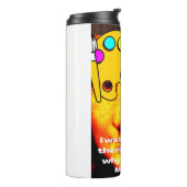 Mona-lisa-Malgeschichte Thermosbecher (Nach links gedreht)