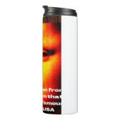Mona-lisa-Malgeschichte Thermosbecher (Nach rechts gedreht)