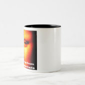 Mona-lisa-Malgeschichte Zweifarbige Tasse (Mittel)