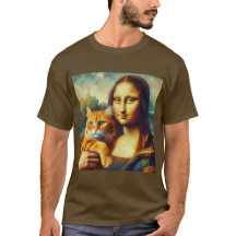 Mona Lisa malt La Gioconda mit Katze