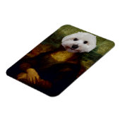 Mona Lisa Maltese Dog Painting Flexible Magnet (Linke Seite)