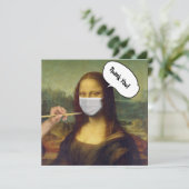 Mona Lisa masked Karte (Stehend Vorderseite)
