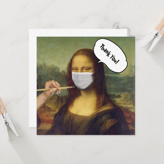 Mona Lisa masked Karte (Vorderseite/Rückseite Beispiel)