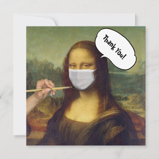 Mona Lisa masked Karte (Vorderseite)