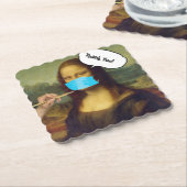 Mona Lisa masked Untersetzer (angewinkelt)